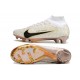 Nike Zoom Mercurial Superfly 9 Elite FG Vit Svart Guld