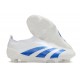 adidas Predator Elite Snörlösa FG Vit Blå