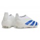 adidas Predator Elite Snörlösa FG Vit Blå