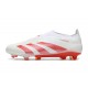 adidas Predator Elite Snörlösa FG Vit Röd