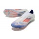 Adidas F50 Elite Snörlös FG Herrar Vit Blå Röd