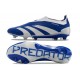 adidas Predator Elite Snörlösa FG Blå Vit