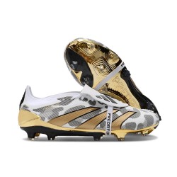adidas Predator Elite Fold-over Tongue FG Guld Vit Grå