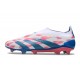 adidas Predator Elite Snörlösa FG Reemergence - Vit Blå Rosa