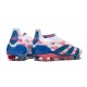 adidas Predator Elite Snörlösa FG Reemergence - Vit Blå Rosa