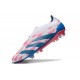 adidas Predator Elite Snörlösa FG Reemergence - Vit Blå Rosa