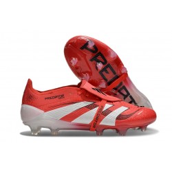 Adidas Predator Elite Fold-over Tongue FG Röd Vit Svart