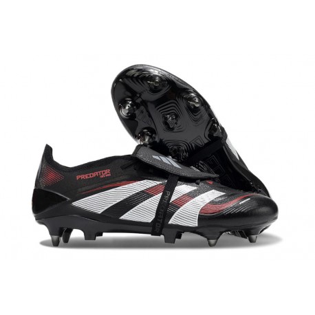 Adidas Predator Elite Fold-over Tongue FG Svart Grå Röd 