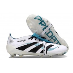 Adidas Predator Elite Fold-over Tongue FG Vit Svart Cyan