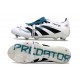 Adidas Predator Elite Fold-over Tongue FG Vit Svart Cyan