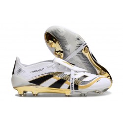 Adidas Predator Elite Fold-over Tongue FG Vit Svart Guld