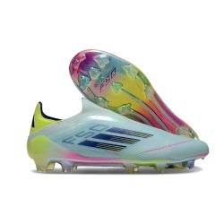 Adidas F50 Elite Snörlös FG Blå Gul