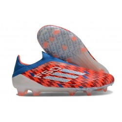 Adidas F50 Elite Snörlös FG Röd Blå Vit