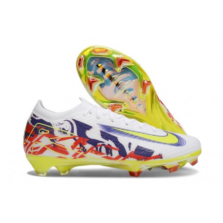 Nike Air Zoom Mercurial Vapor 16 Elite FG Vit Gul Lila Röd
