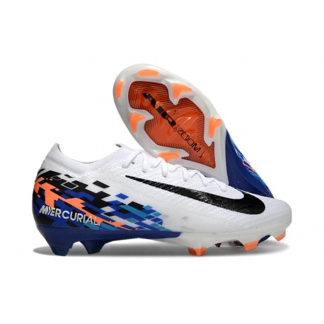 Nike Air Zoom Mercurial Vapor 16 Elite FG Vit Svart Blå