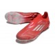Adidas F50 Elite Snörlös FG Röd Silver