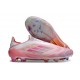 Adidas F50 Elite Snörlös FG Rosa Vit