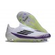 Adidas F50 Elite Snörlös FG X Messi Vit Svart Lila