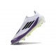 Adidas F50 Elite Snörlös FG X Messi Vit Svart Lila