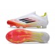 Adidas F50 Elite Snörlös FG Vit Röd Svart