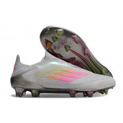 Adidas F50 Elite Snörlös FG Grå Rosa