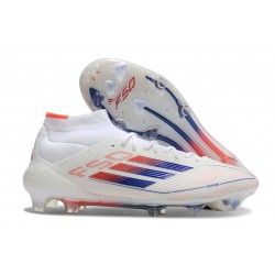 Fotbollsskor Adidas F50 Elite Mid FG Vit Röd Blå