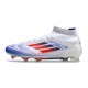 Fotbollsskor Adidas F50 Elite Mid FG Vit Röd Blå