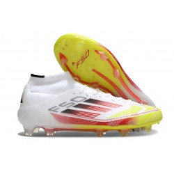 Fotbollsskor Adidas F50 Elite Mid FG Vit Röd Gul