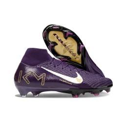 Nike Zoom Mercurial Superfly X Elite FG MBAPPE Lila Vit