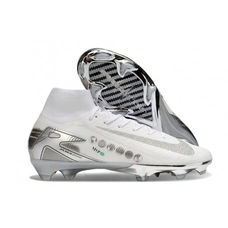 Nike Zoom Mercurial Superfly X Elite FG Vit Silver