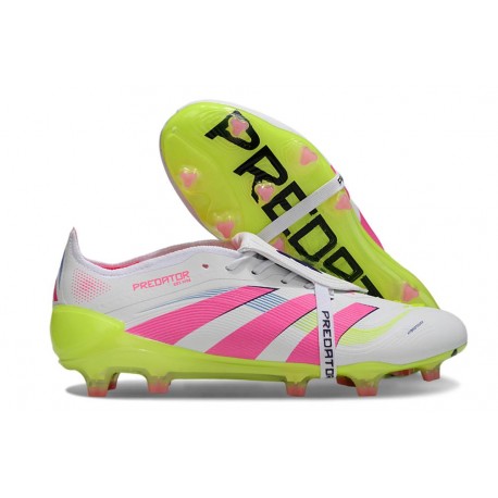 Adidas Predator Elite Fold-over Tongue FG Vit Rosa Gul