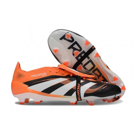 Adidas Predator Elite Fold-over Tongue FG Svart Vit Orange
