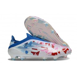 Adidas F50 Elite Snörlös FG Vit Rosa Blå