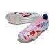 Adidas F50 Elite Snörlös FG Vit Rosa Blå