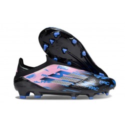 Adidas F50 Elite Snörlös FG Svart Rosa Blå