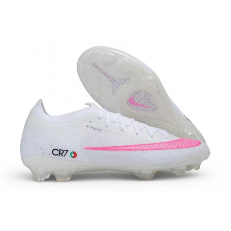 Fotbollsskorna Nike Zoom Mercurial Vapor XVII Elite FG CR7 Vit Rosa